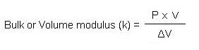 Bulk modulus formula